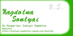 magdolna somlyai business card